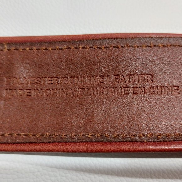 ?GORGEOUS!?VTG 100% GENUINE LEATHER & LACE CORCET BELT CAMEL/BlACK main image 6